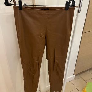 The row leather leggings cognac brown retail $1950